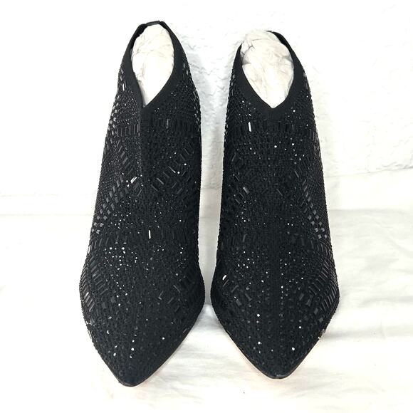 Lauren Lorraine Sarah 2 Woven Textile Sock Pointed Toe Ankle Bootie Size 8 NWOB - Picture 2 of 6